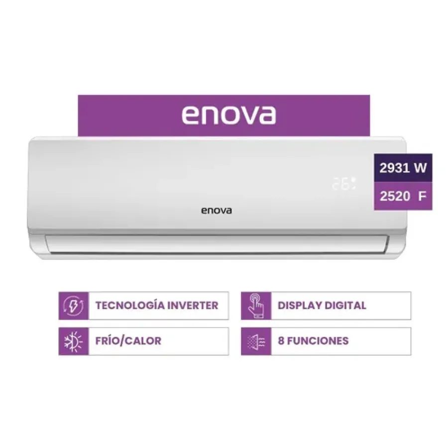 AIRE ACOND ENOVA SPLIT INVERTER 2931W 2520 FG FC AES09IX10