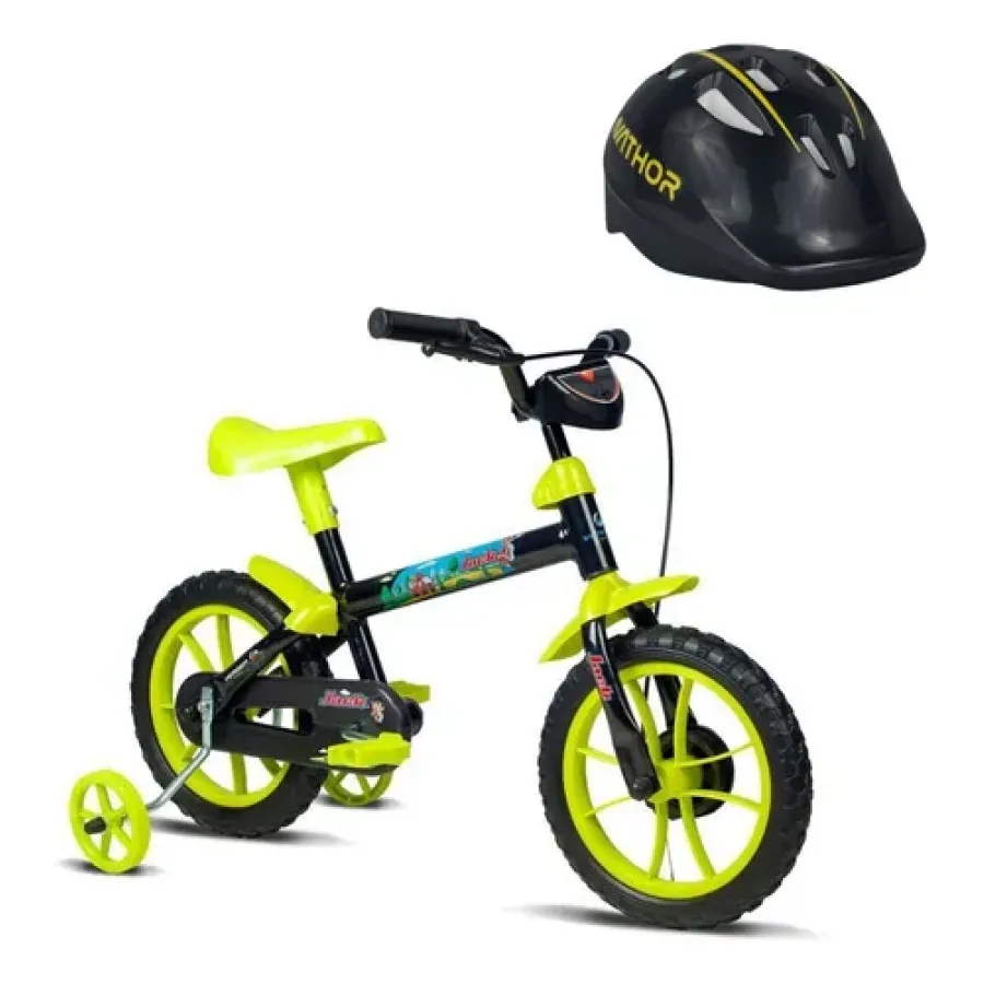 BICICLETA ARO 12 INFANTIL PT/VD