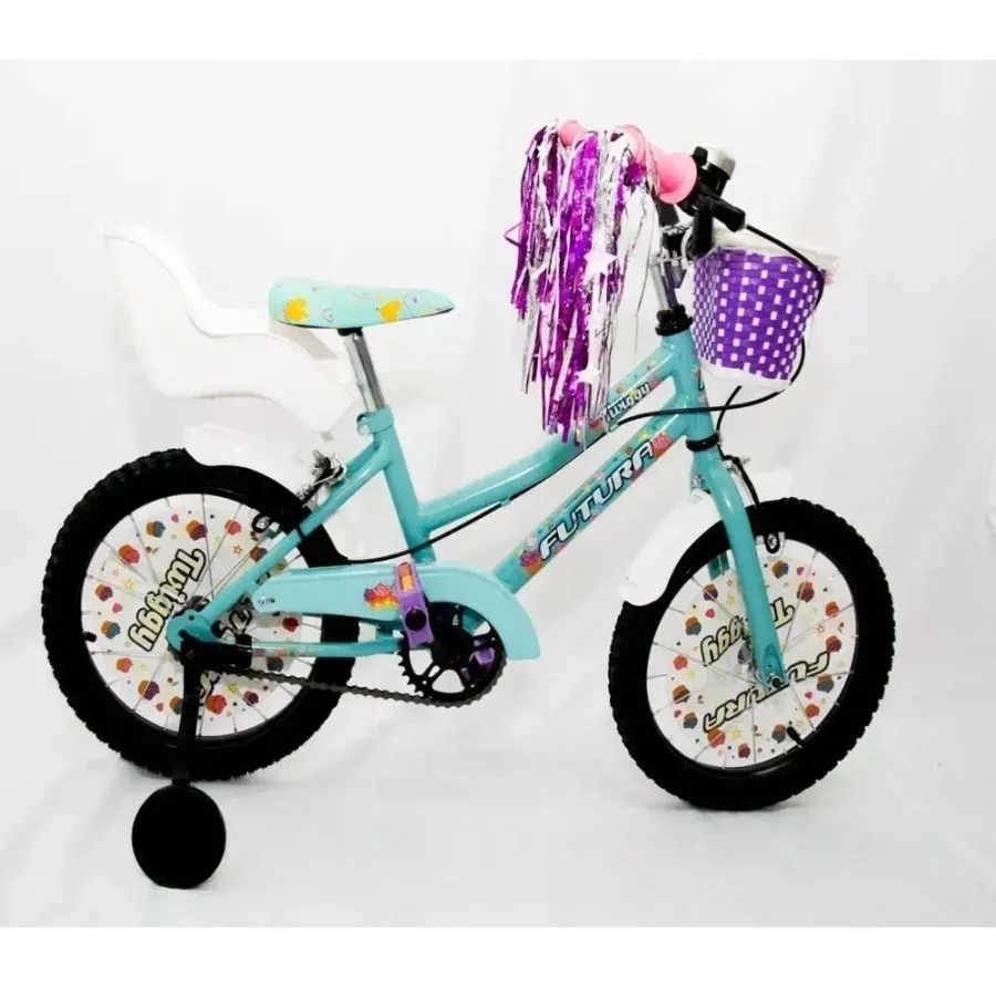 BICICLETA FUTURA BMX NENA TWIN ROD 16 C/CANASTO Y MUÑECA