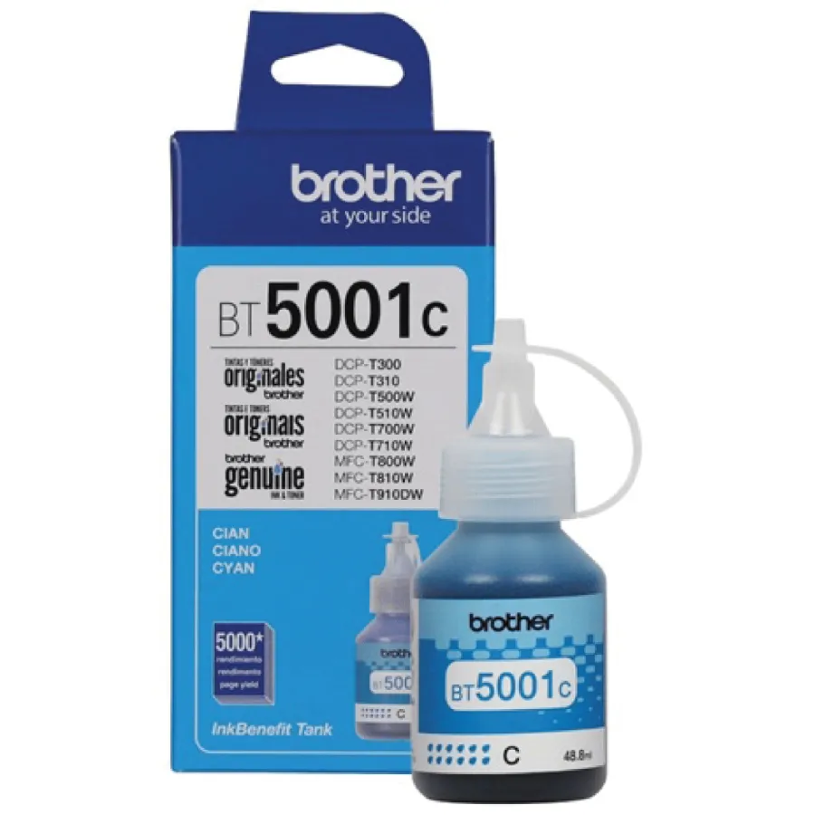 BOTELLA DE TINTA BROTHER BTD5001C CYAN