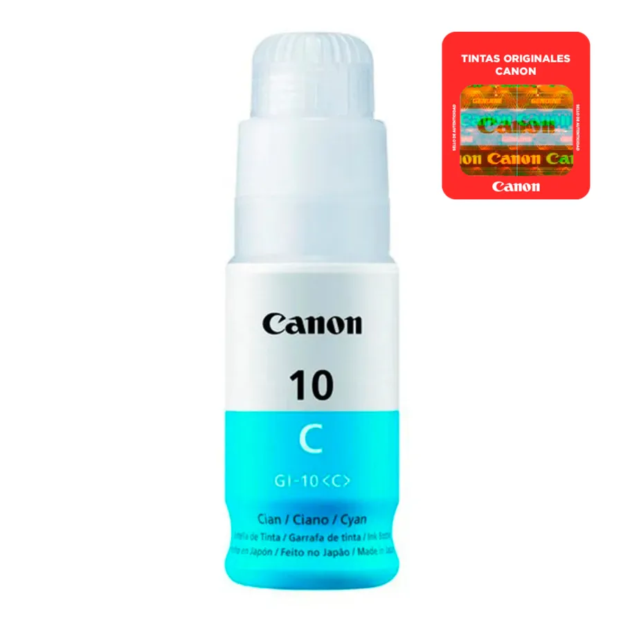 BOTELLA DE TINTA CANNON CYAN GI 10 C