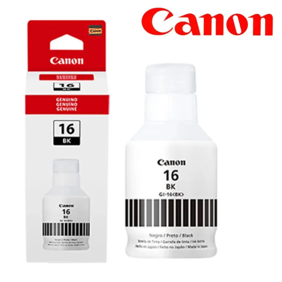 BOTELLA DE TINTA CANNON NEGRA GI 16 LAM