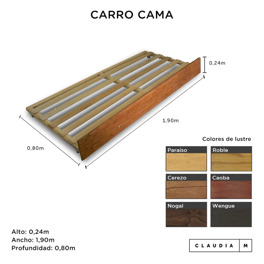 CARRO MEDITERRANEO PARA COLCHON MIEL