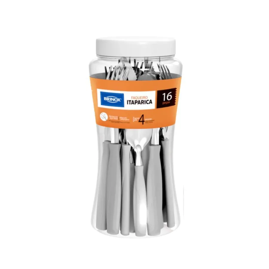 CUBIERTOS BRINOX ITAPARICA 16 PZAS BLANCO 6000/709