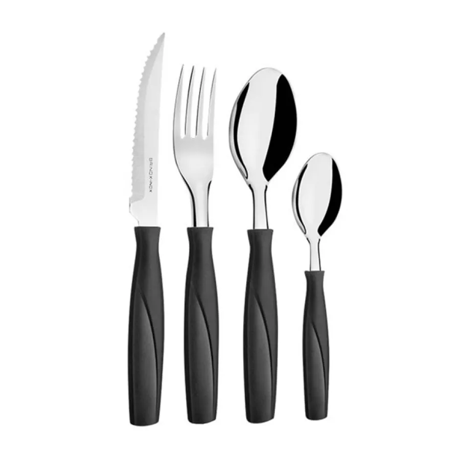 CUBIERTOS BRINOX ITAPARICA 24 PZAS NEGRO 6000/712