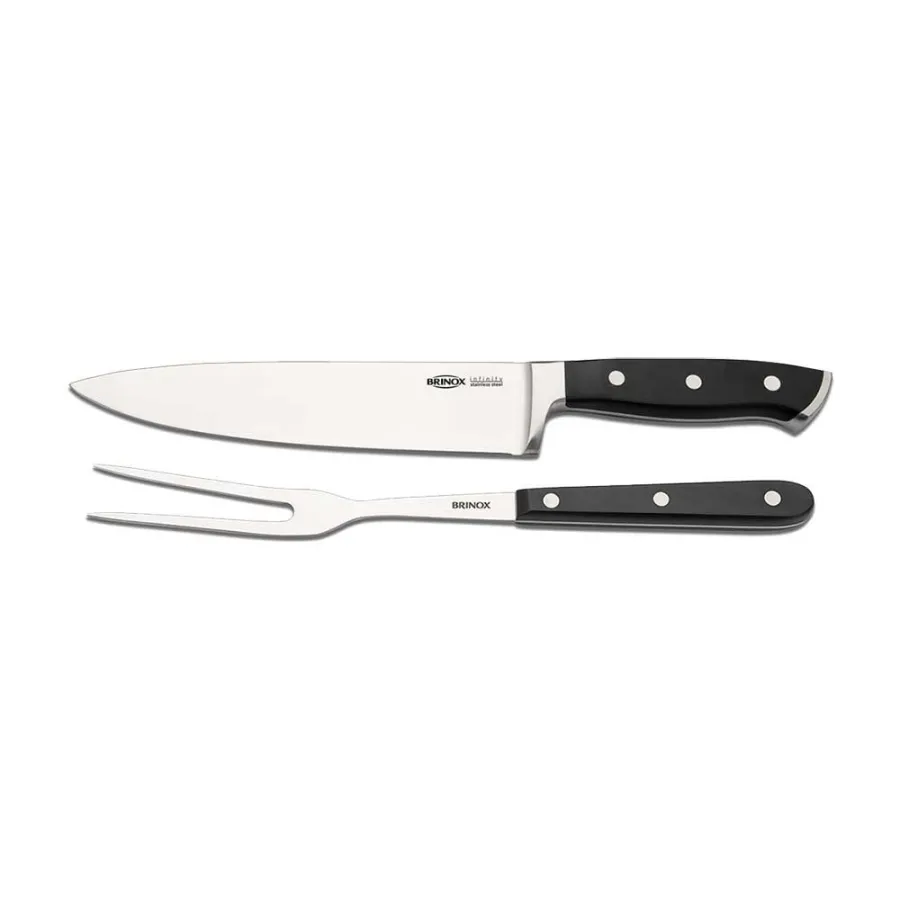 CUCHILLO Y TENEDOR TRINCHANTE BRINOX EN A/C INFINITY