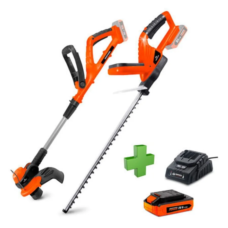 KIT DAEWOO BORDEADORA + CORTACERCO DAGT2000Li+DAHT2000Li  C/BAT Y CARG