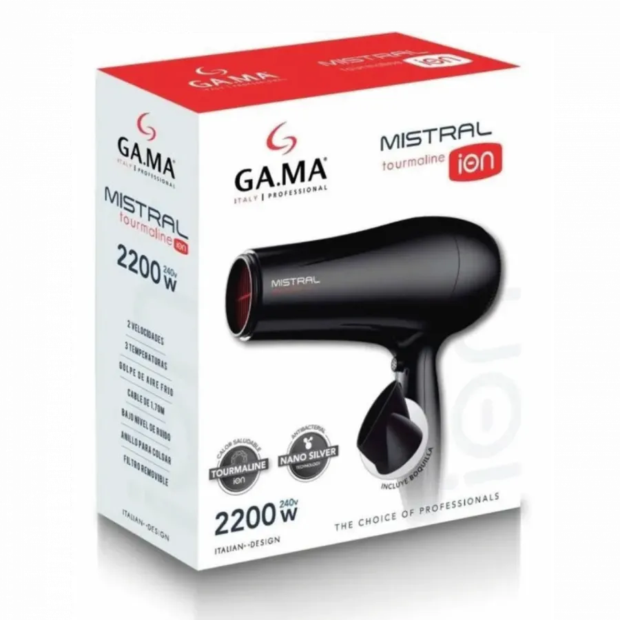 SECADOR DE PELO GAMA MISTRAL TOURMALINE ION ARG
