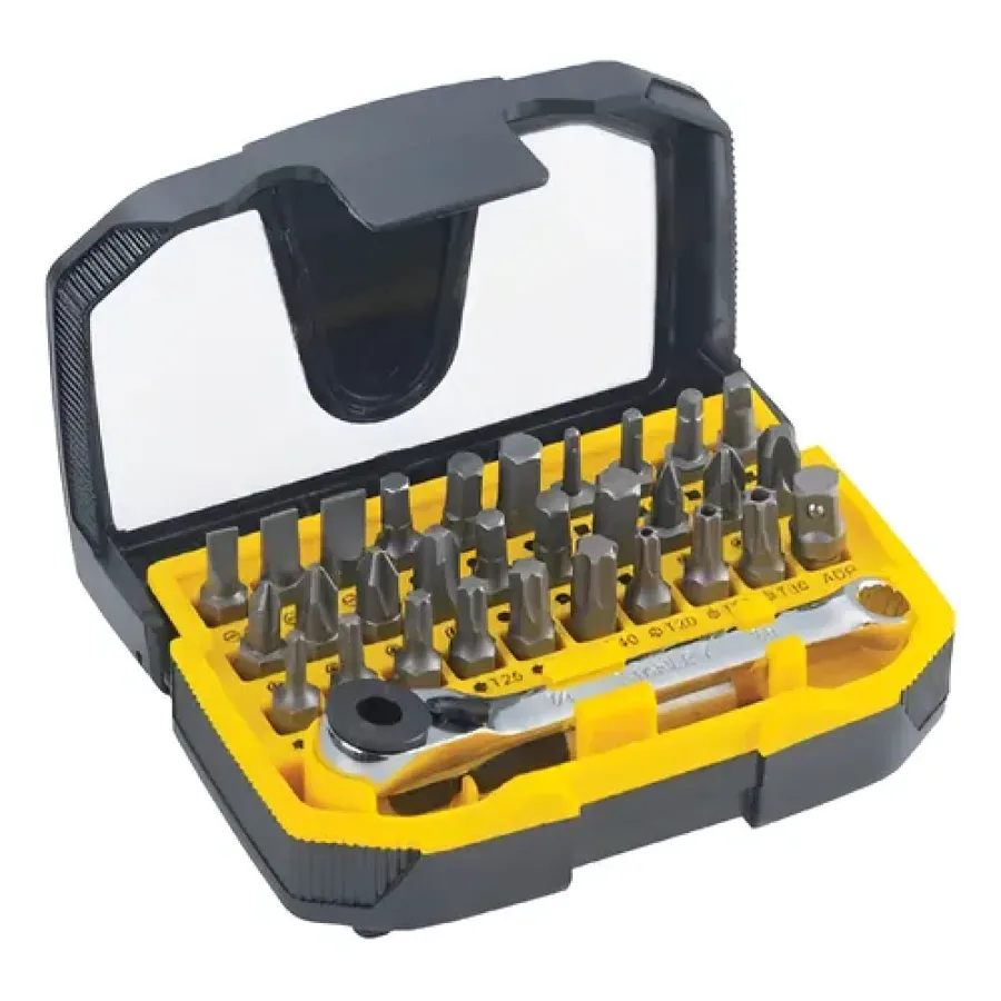 SET JUEGO DE PUNTAS INTERCAMBIABLE 32 PIEZAS STANLEY
