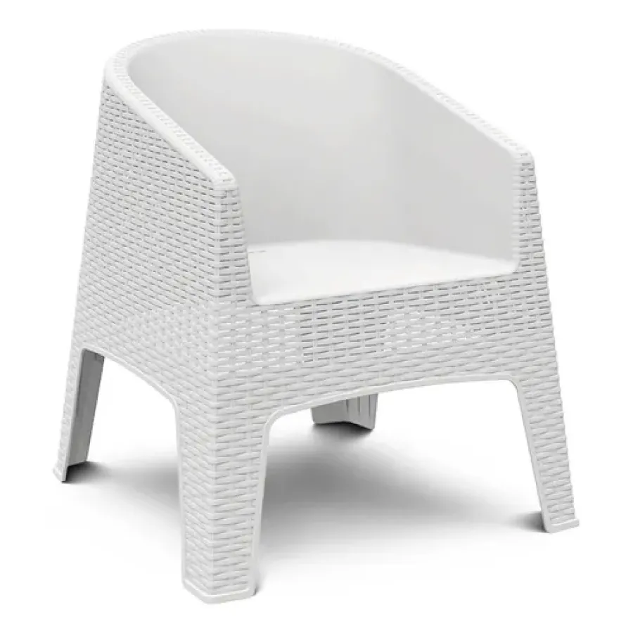 SILLON VOS 2000 OASIS ESTILO RATTAN BLANCO
