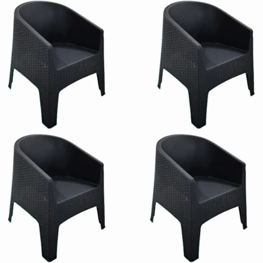 SILLON VOS 2000 OASIS ESTILO RATTAN NEGRO
