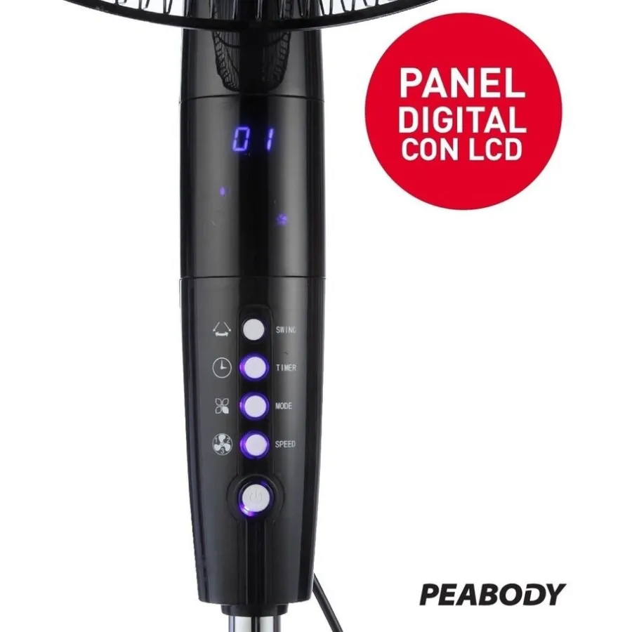 VENTILADOR DE PIE PEABODY 20" PE VP350. 130W