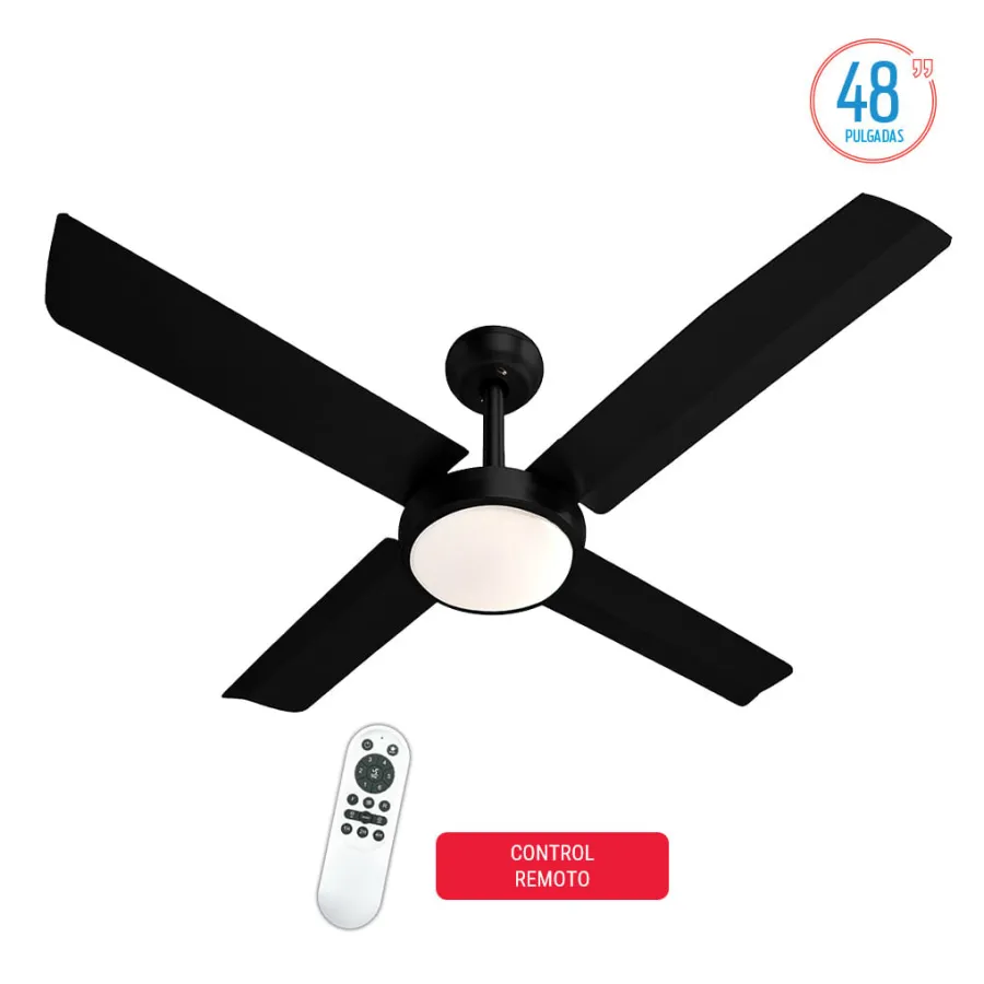 VENTILADOR DE TECHO LILIANA VTHN704R NEGRO