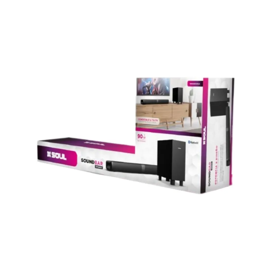 BARRA DE SONIDO SOUL PLT-XM2800 90W C/SUBWOOFER 30W