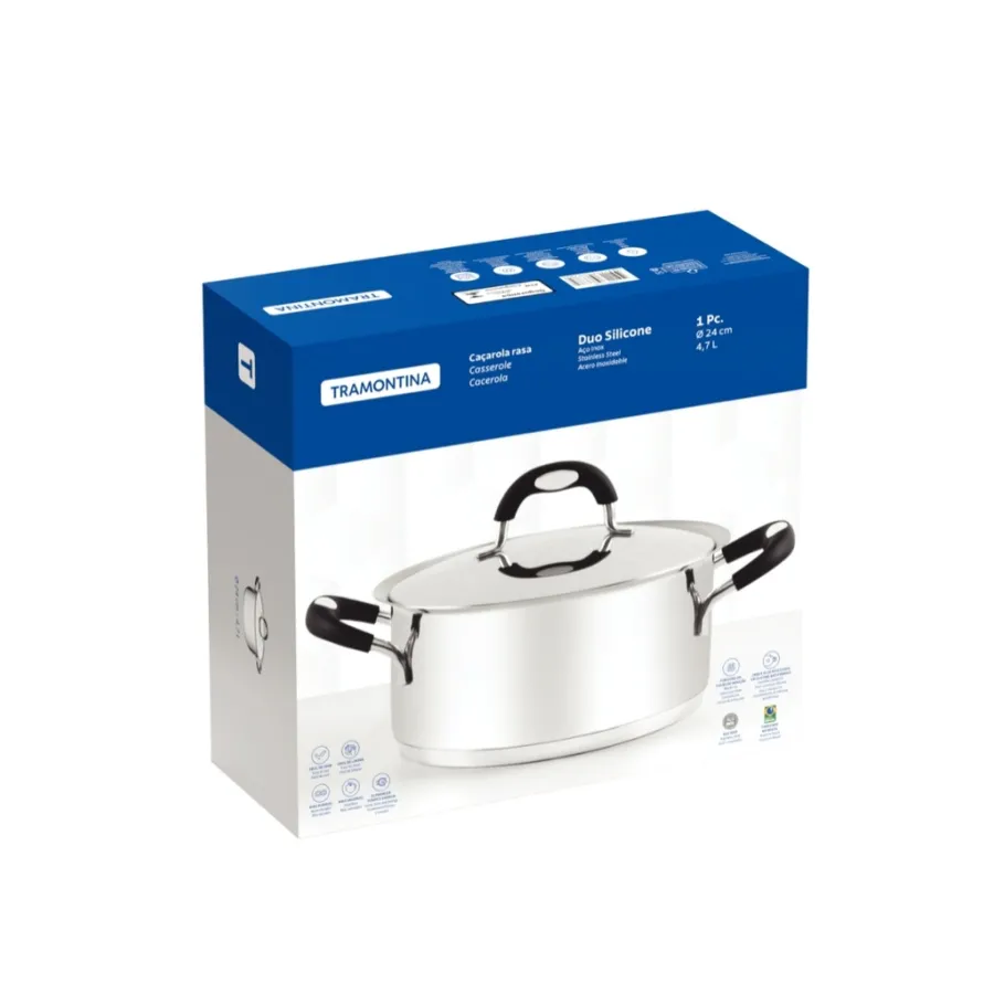 CACEROLA TRAMONTINA 62483/240 DUO SILICONE 24CM