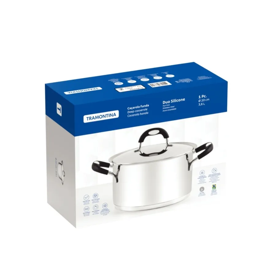 CACEROLA TRAMONTINA 62484/240 DUO SILICONE 24CM