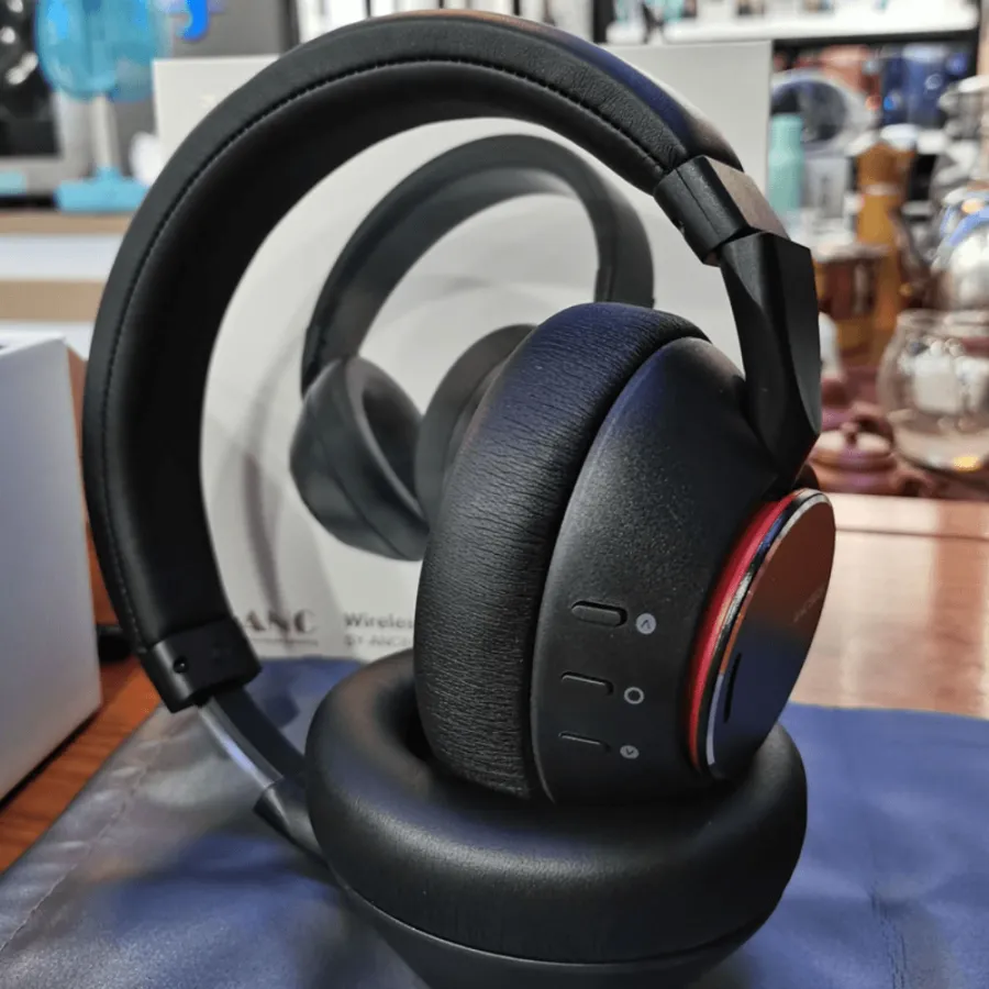 AURICULAR BT VINCHA (ANC889BT) NEGRO/BEIGE CANCELACION DE RUIDO