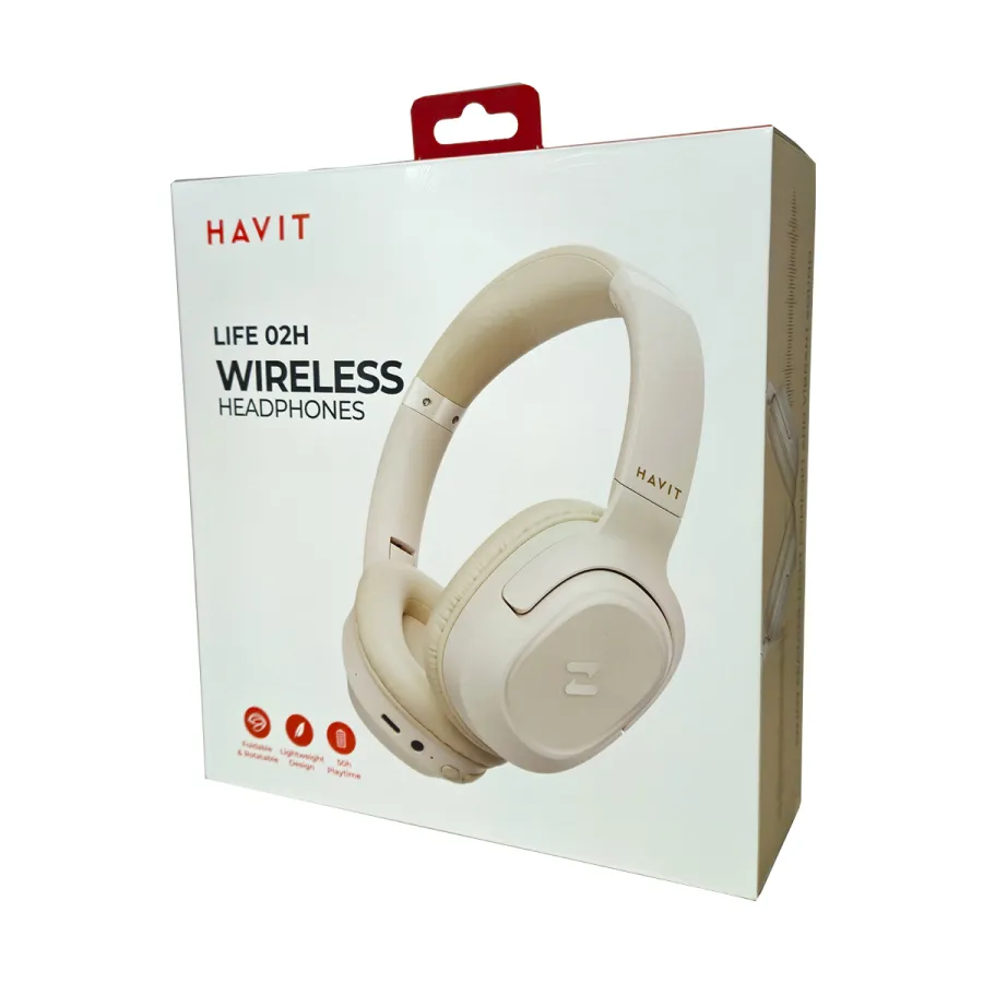 AURICULAR HAVIT INALAMBRICO H612BT-PRO BLUETOOTH BEIGE VINCHA (LIFE NC02H)
