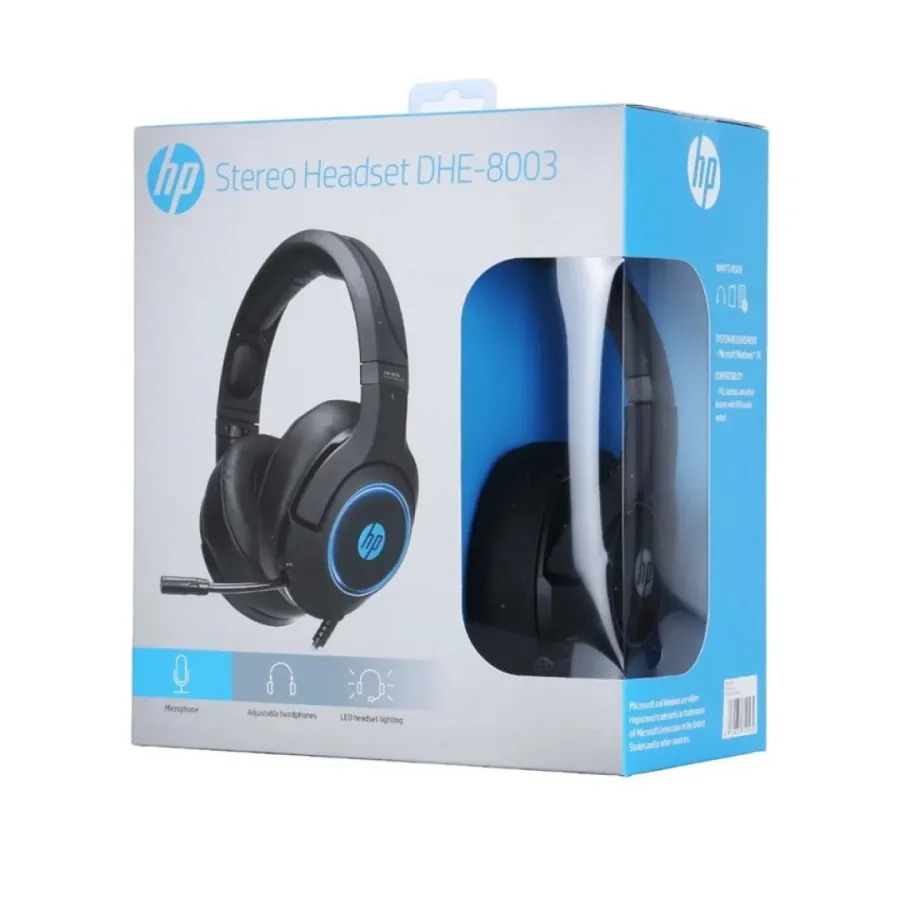 AURICULAR HP DHE8003 VINCHA C/LUZ LED USB 7.1