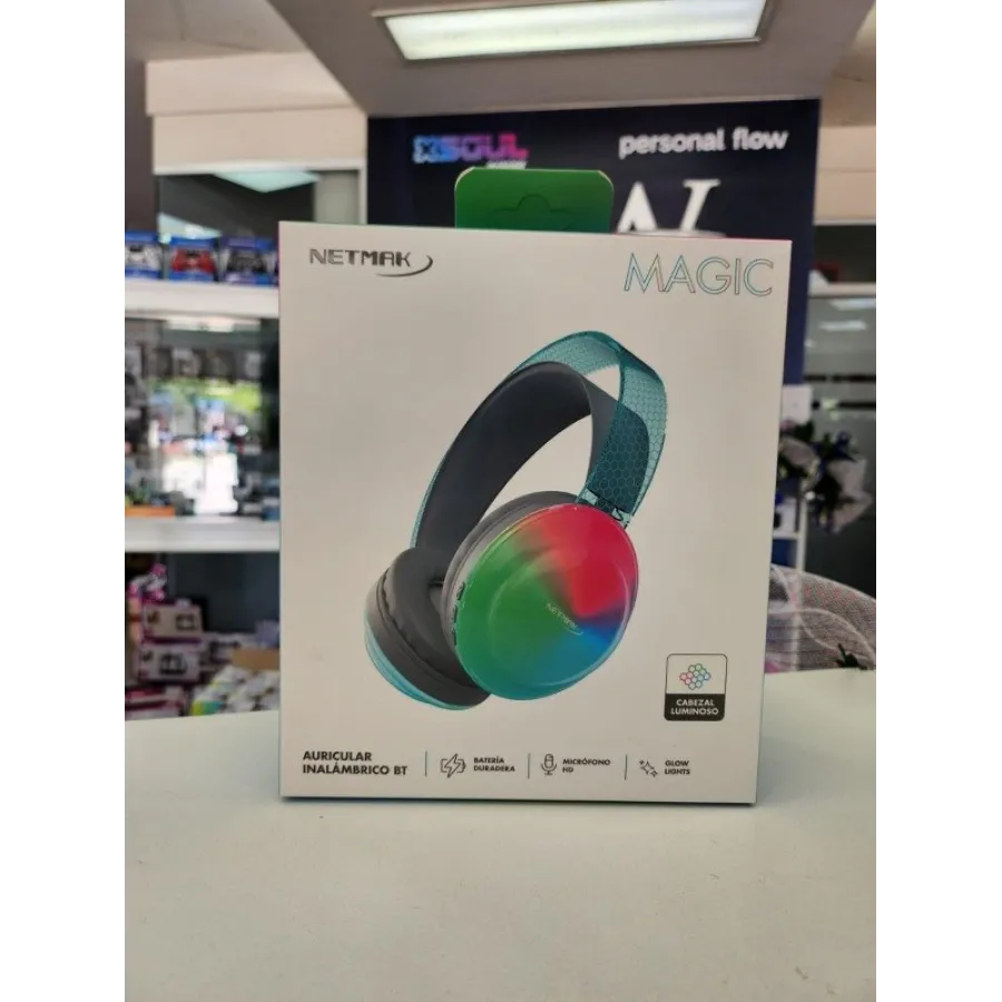 AURICULAR NETMAK NM-MAGIC DUAL LUMINOSO GLOW