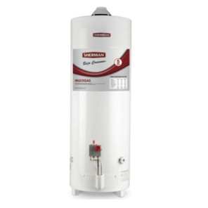 TERMOTANQUE SHERMAN GAS. 120 L. CON.SUPERIOR/PIE